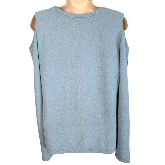 Ivanka Trump Split Sleeve Blue Top - Picture 7 of 7